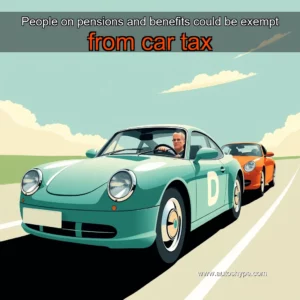 Artistic representation for People on pensions and benefits could be exempt from car tax