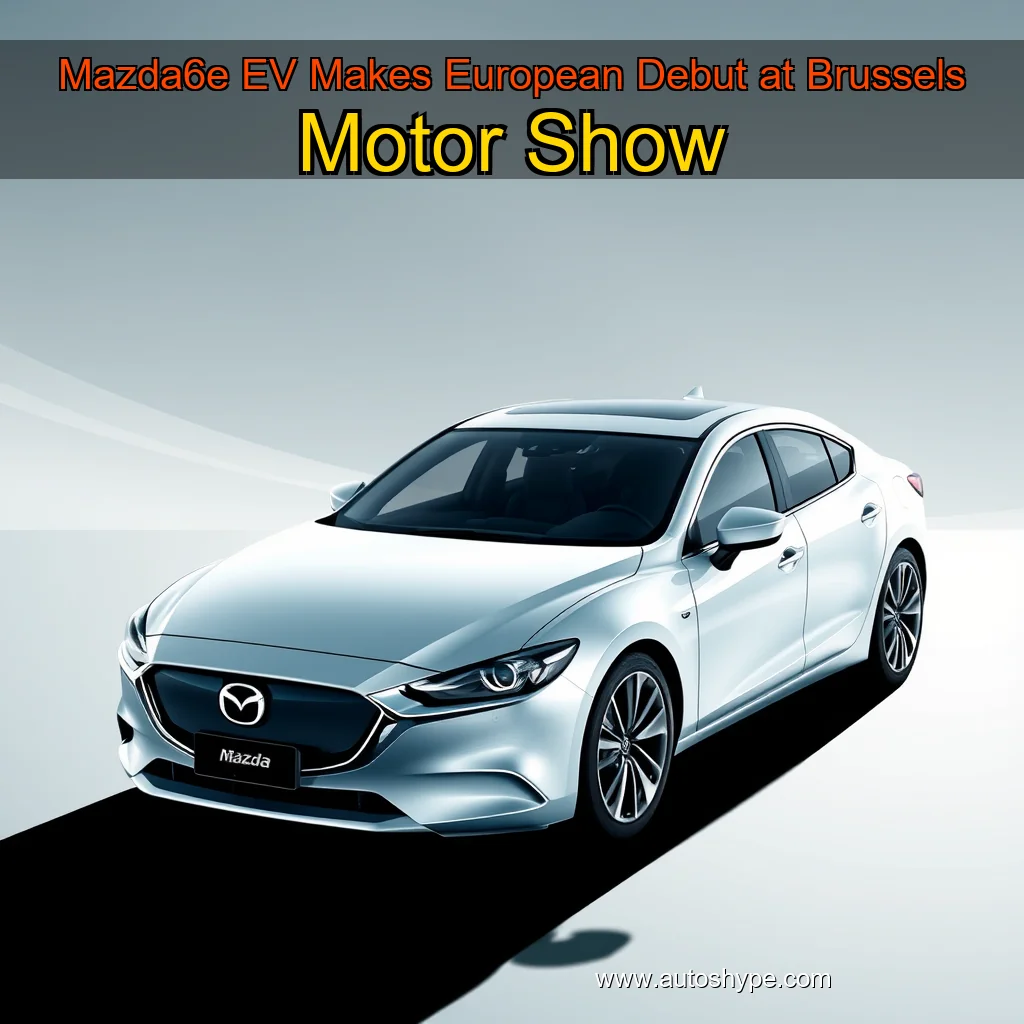 Artistic representation for Mazda6e EV Makes European Debut at Brussels Motor Show
