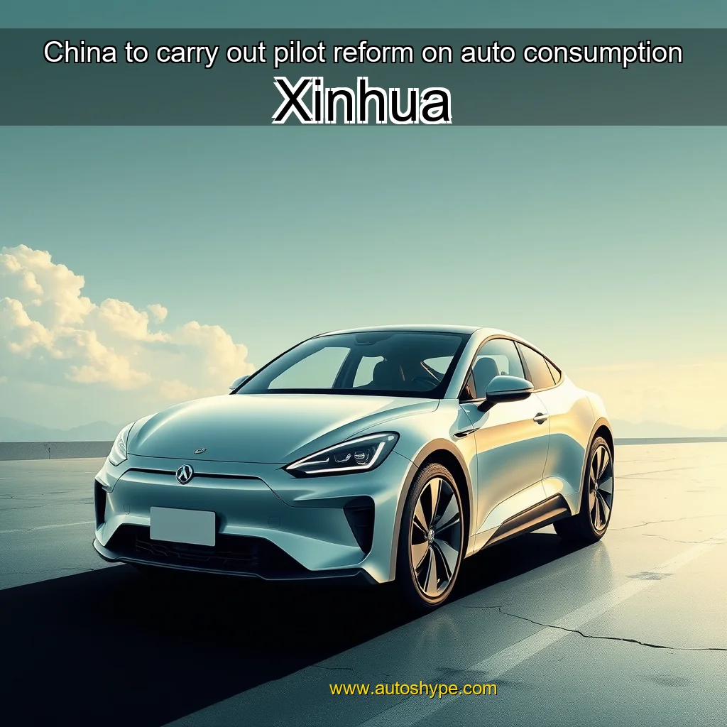 Artistic representation for China to carry out pilot reform on auto consumption Xinhua