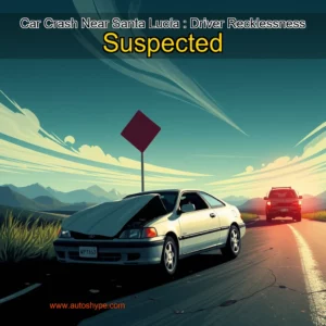 Artistic representation for Car Crash Near Santa Lucía : Driver Recklessness Suspected