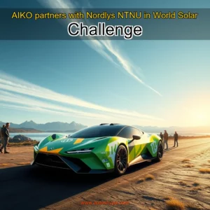 Artistic representation for AIKO partners with Nordlys NTNU in World Solar Challenge