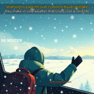 Artistic representation for Warning to parents over common travel mistake they make in cold weather that could cost a child life