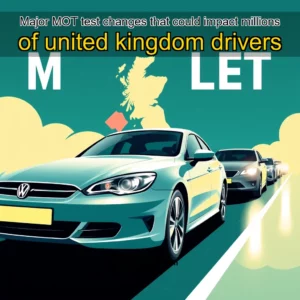 Artistic representation for Major MOT test changes that could impact millions of united kingdom drivers