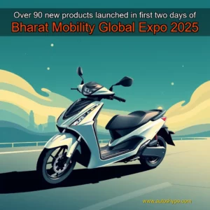 Artistic representation for Over 90 new products launched in first two days of Bharat Mobility Global Expo 2025