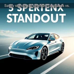 Artistic representation for Safety standout: 5 premium car brands vs.
