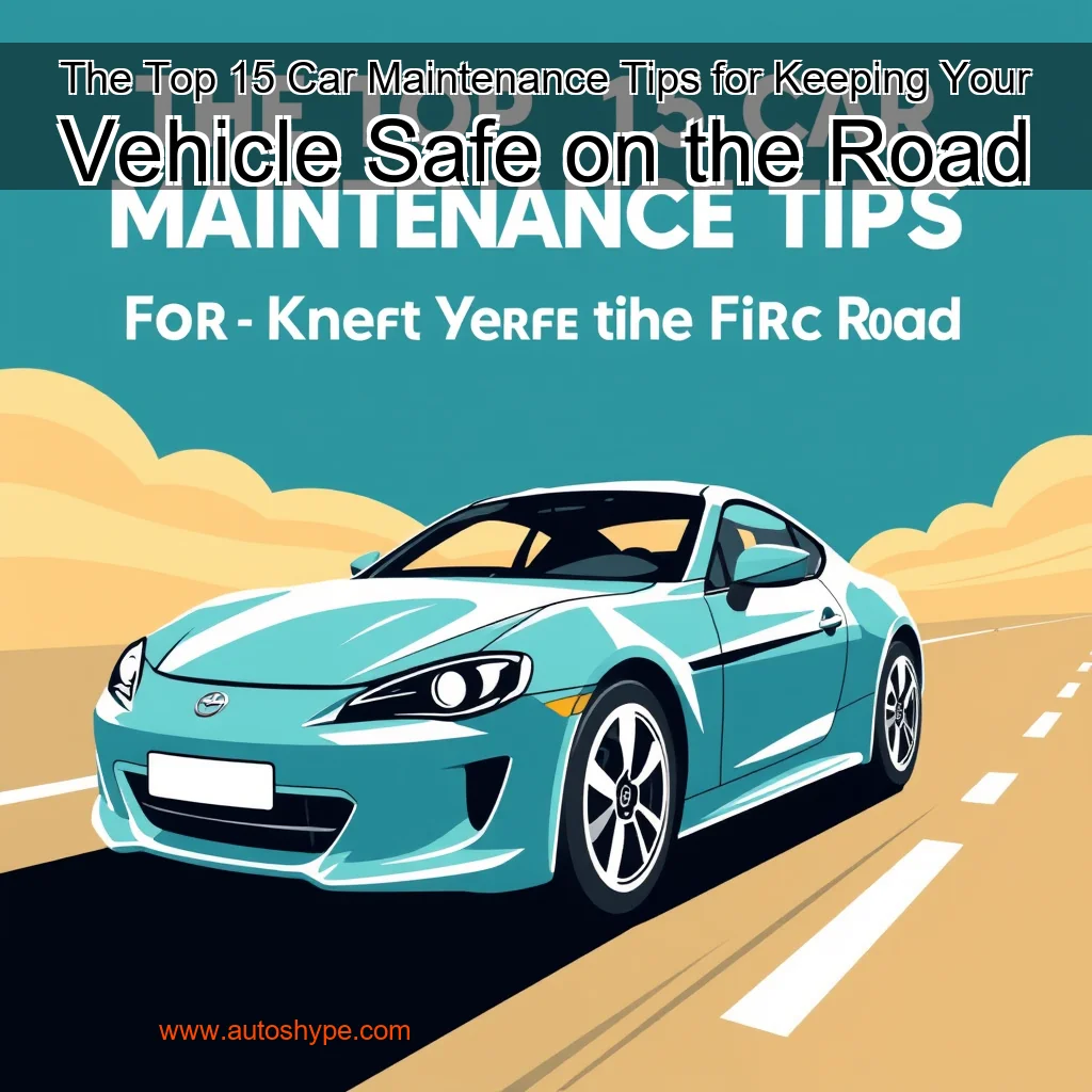 Artistic representation for The Top 15 Car Maintenance Tips for Keeping Your Vehicle Safe on the Road