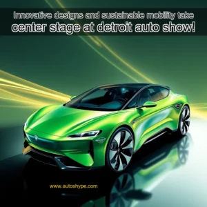 Artistic representation for Innovative designs and sustainable mobility take center stage at detroit auto show!