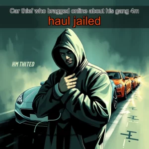 Artistic representation for Car thief who bragged online about his gang 4m haul jailed