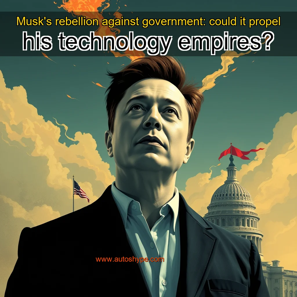 Artistic representation for Musk's rebellion against government: could it propel his technology empires?