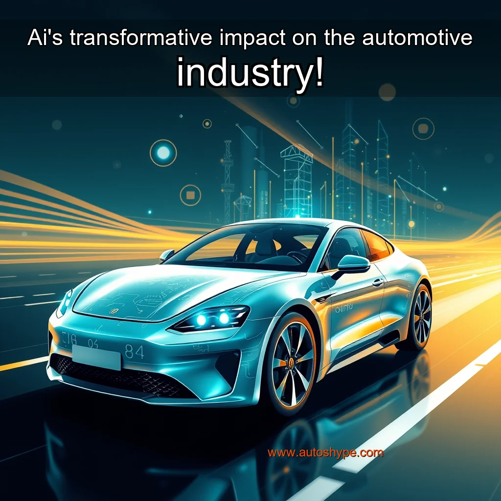 Artistic representation for Ai's transformative impact on the automotive industry!