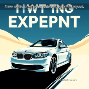 Artistic representation for Bmw radio repair cost estimate: what to expect.