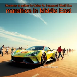 Artistic representation for Students to gather in Qatar for inaugural Shell Eco marathon in Middle East