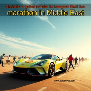 Artistic representation for Students to gather in Qatar for inaugural Shell Eco marathon in Middle East