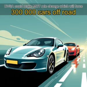 Artistic representation for DVSA could make MOT rule change which will force 300 000 cars off road