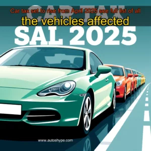 Artistic representation for Car tax set to rise from April 2025 see full list of all the vehicles affected