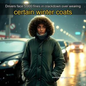 Artistic representation for Drivers face 5 000 fines in crackdown over wearing certain winter coats