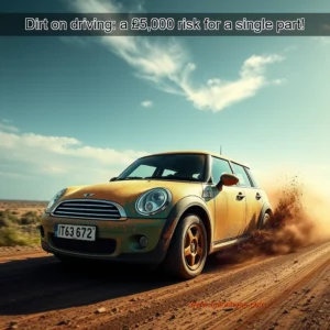 Artistic representation for Dirt on driving: a £5,000 risk for a single part!
