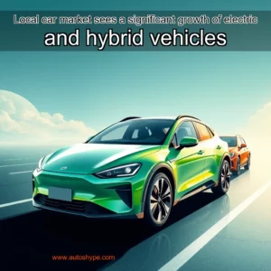 Artistic representation for Local car market sees a significant growth of electric and hybrid vehicles