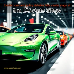 Artistic representation for Electric cars and policy debates take center stage at the DC Auto Show