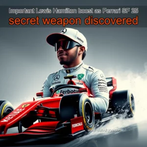 Artistic representation for Important Lewis Hamilton boost as Ferrari SF 25 secret weapon discovered