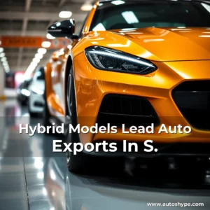 Artistic representation for Hybrid Models Lead Auto Exports In S.
