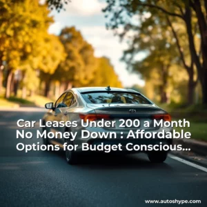 Artistic representation for Car Leases Under 200 a Month No Money Down : Affordable Options for Budget Conscious Drivers