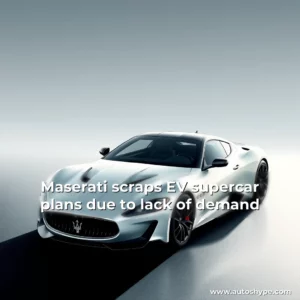 Artistic representation for Maserati scraps EV supercar plans due to lack of demand