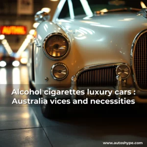Artistic representation for Alcohol cigarettes luxury cars : Australia vices and necessities