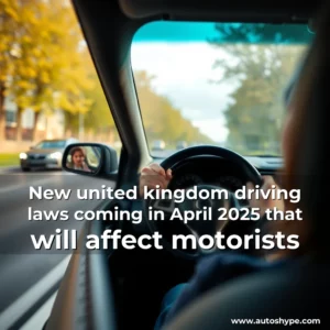 Artistic representation for New united kingdom driving laws coming in April 2025 that will affect motorists