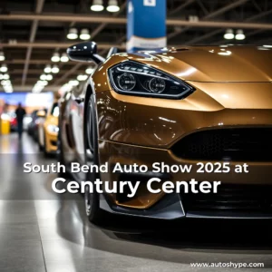 Artistic representation for South Bend Auto Show 2025 at Century Center