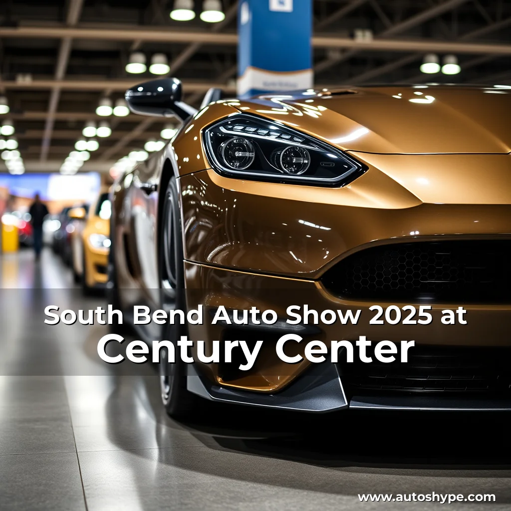 Artistic representation for South Bend Auto Show 2025 at Century Center