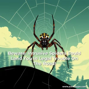 Artistic representation for Beware: Intrusive Spiders Could Land You In Legal Trouble On The Road!