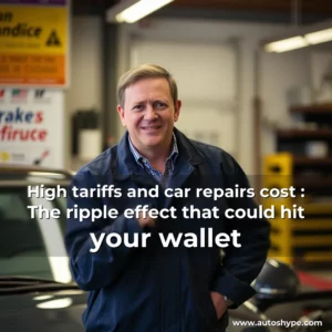 Artistic representation for High tariffs and car repairs cost : The ripple effect that could hit your wallet