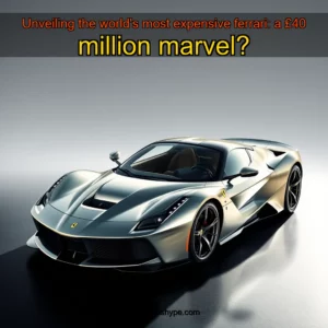 Artistic representation for Unveiling the world's most expensive ferrari: a £40 million marvel?