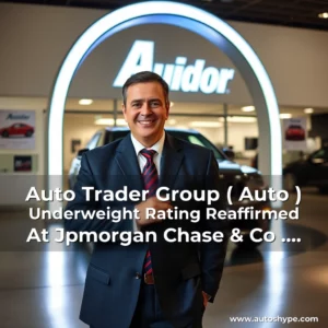 Artistic representation for Auto Trader Group ( Auto ) Underweight Rating Reaffirmed At Jpmorgan Chase & Co . Reiterates Buy Rating At Jpmorgan Chase & Co.