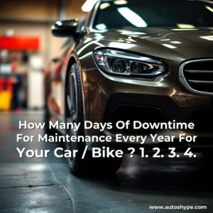 Artistic representation for How Many Days Of Downtime For Maintenance Every Year For Your Car / Bike ? 1. 2. 3. 4.