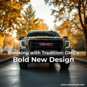 Artistic representation for Breaking with Tradition: GMC's Bold New Design