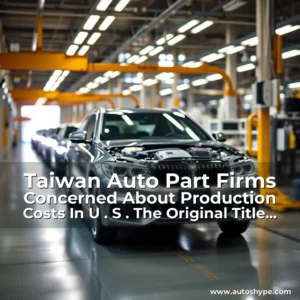 Artistic representation for Taiwan Auto Part Firms Concerned About Production Costs In U . S . The Original Title Provided Is Not Available For Modification.