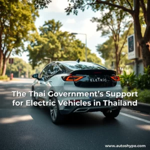 Artistic representation for The Thai Government’s Support for Electric Vehicles in Thailand