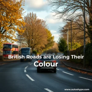 Artistic representation for British Roads are Losing Their Colour