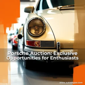 Artistic representation for Porsche Auction: Exclusive Opportunities for Enthusiasts