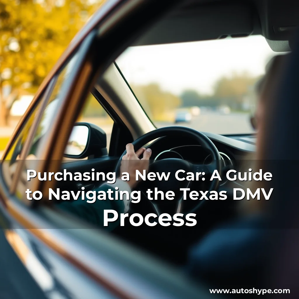 Artistic representation for Purchasing a New Car: A Guide to Navigating the Texas DMV Process