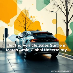 Artistic representation for Electric Vehicle Sales Surge in March Amid Global Uncertainty