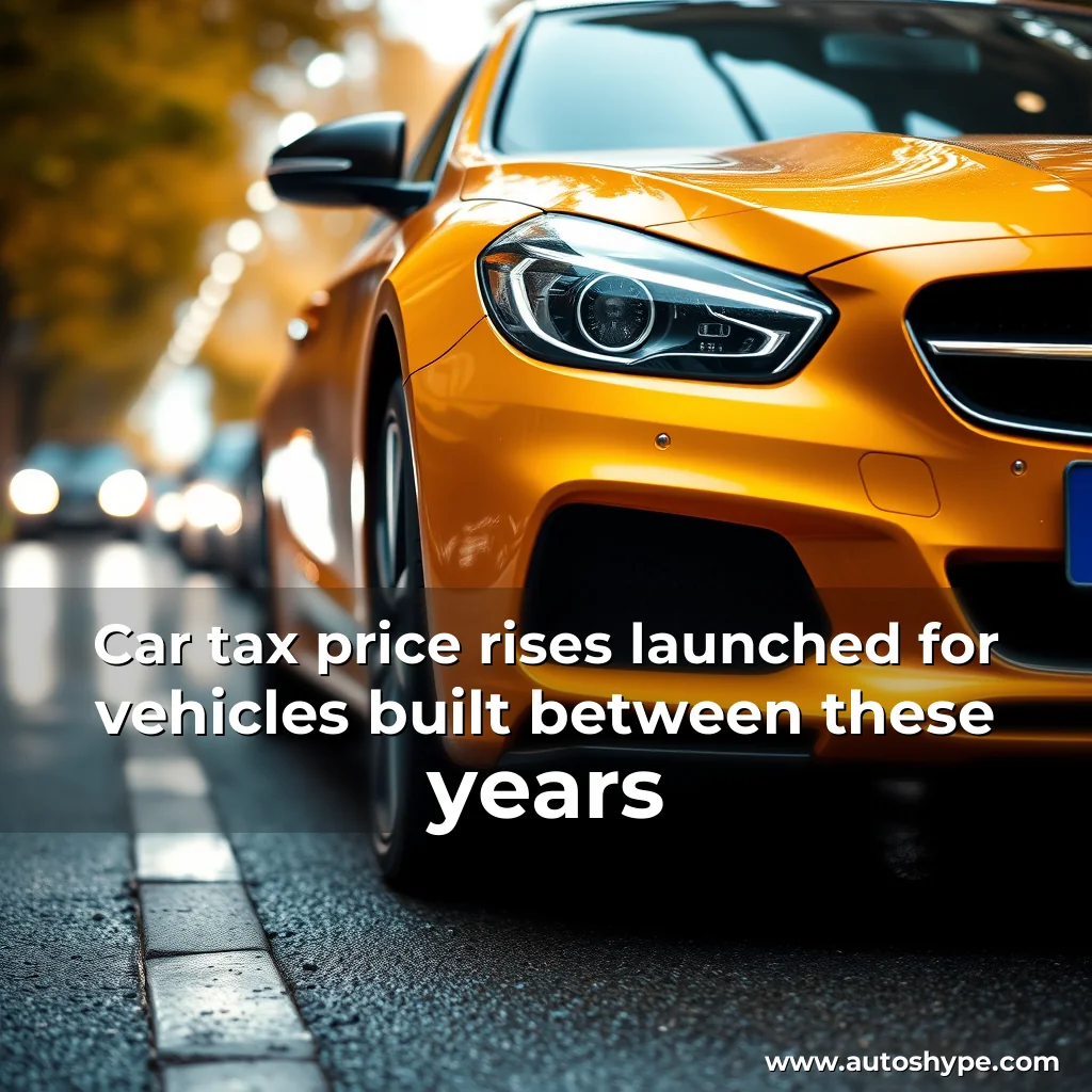 Artistic representation for Car tax price rises launched for vehicles built between these years