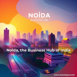 Artistic representation for Noida, the Business Hub of India