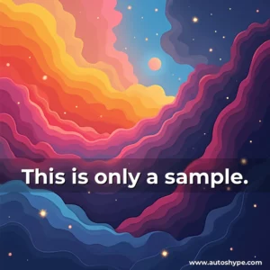 Artistic representation for This is only a sample.