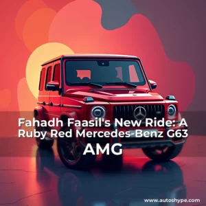 Artistic representation for Fahadh Faasil's New Ride: A Ruby Red Mercedes-Benz G63 AMG