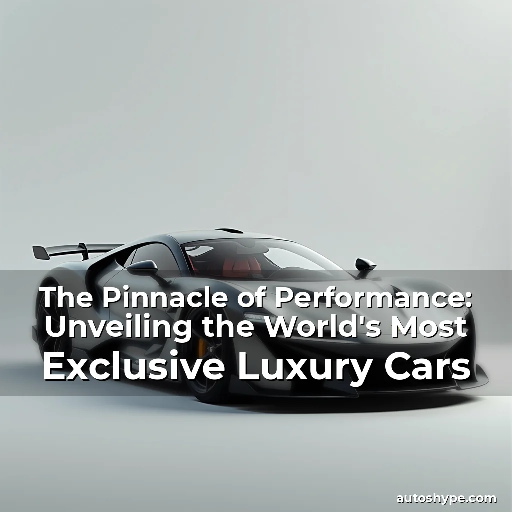 Artistic representation for The Pinnacle of Performance: Unveiling the World's Most Exclusive Luxury Cars