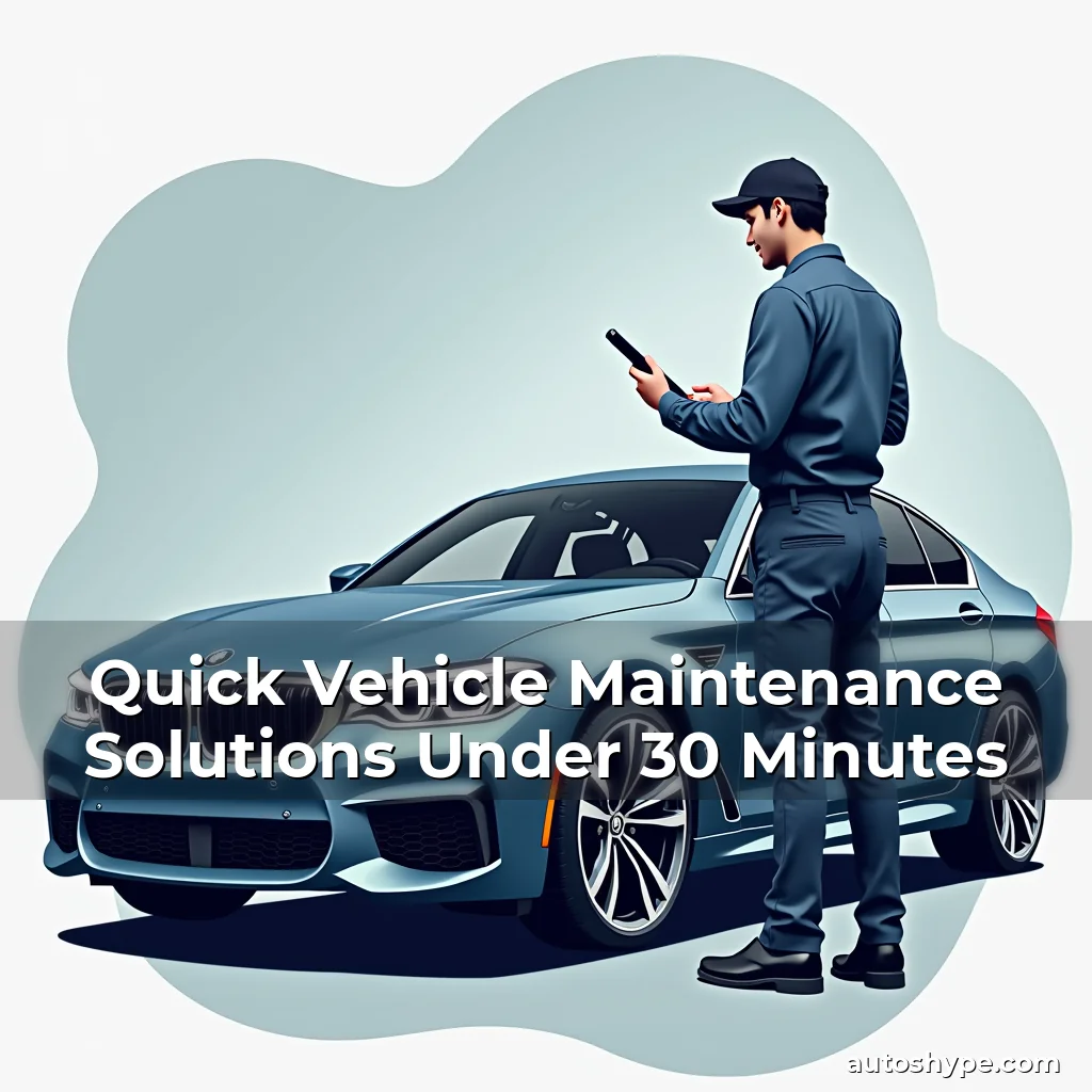 Artistic representation for Quick Vehicle Maintenance Solutions Under 30 Minutes