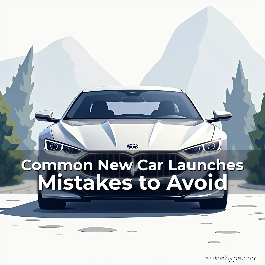 Artistic representation for Common New Car Launches Mistakes to Avoid
